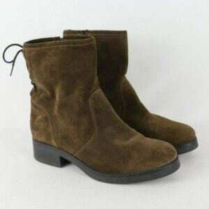 Anna Fidanza Women's Size 7 Brown Suede Zip Up Boots